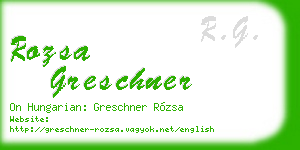 rozsa greschner business card